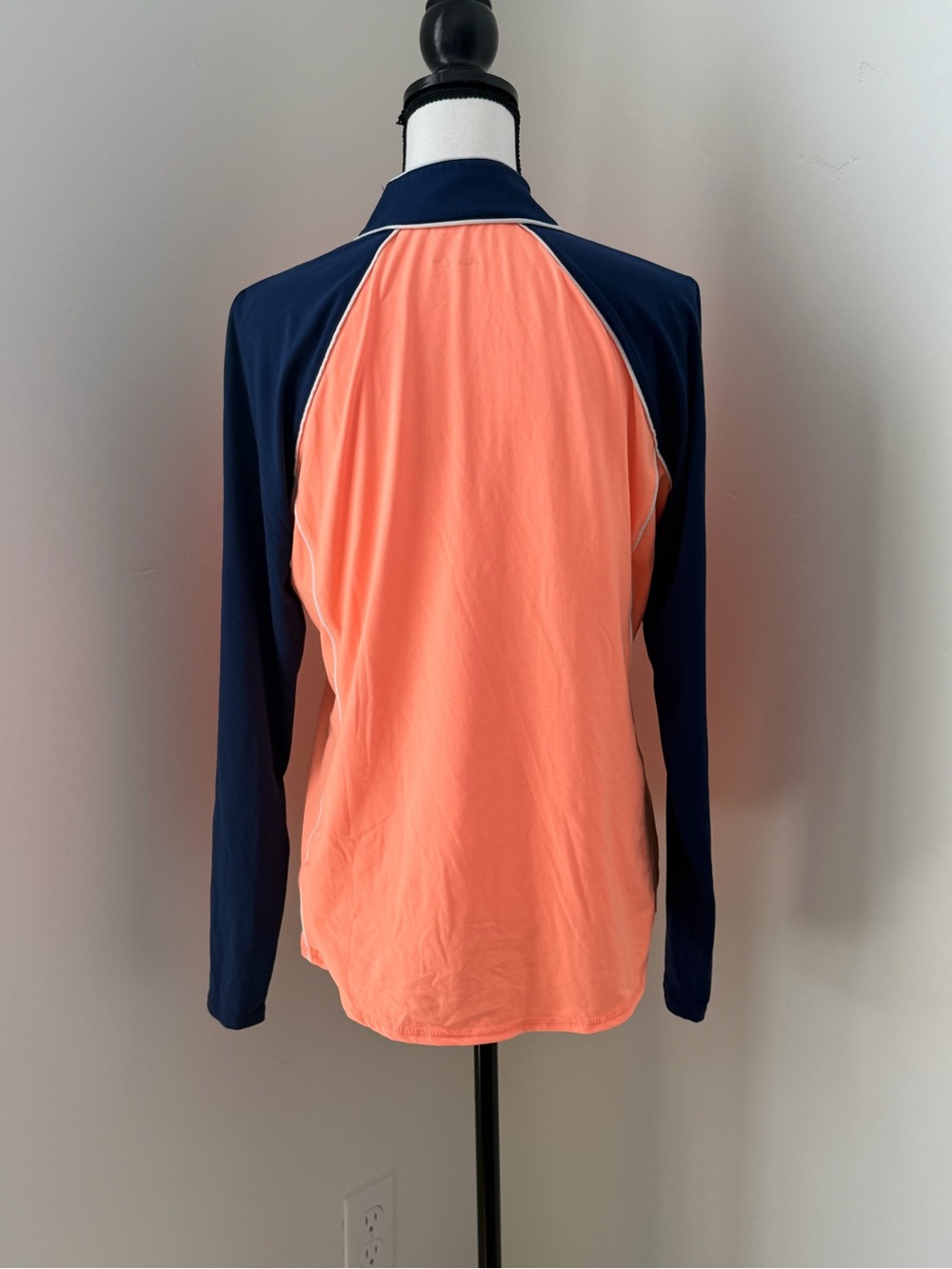 Jofit Coral Front Navy Long-Sleeve Half-Zip Performance Top - Picture 7 of 11